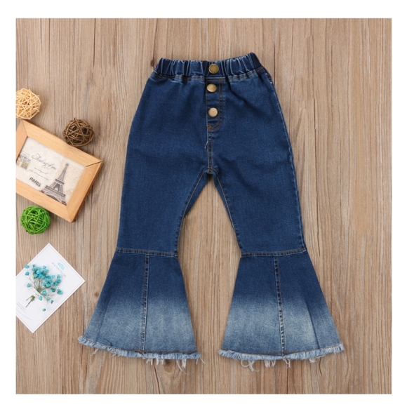 HP BABY DISTTRESSED HIPPIE BELL BOTTOMS - Picture 2 of 4